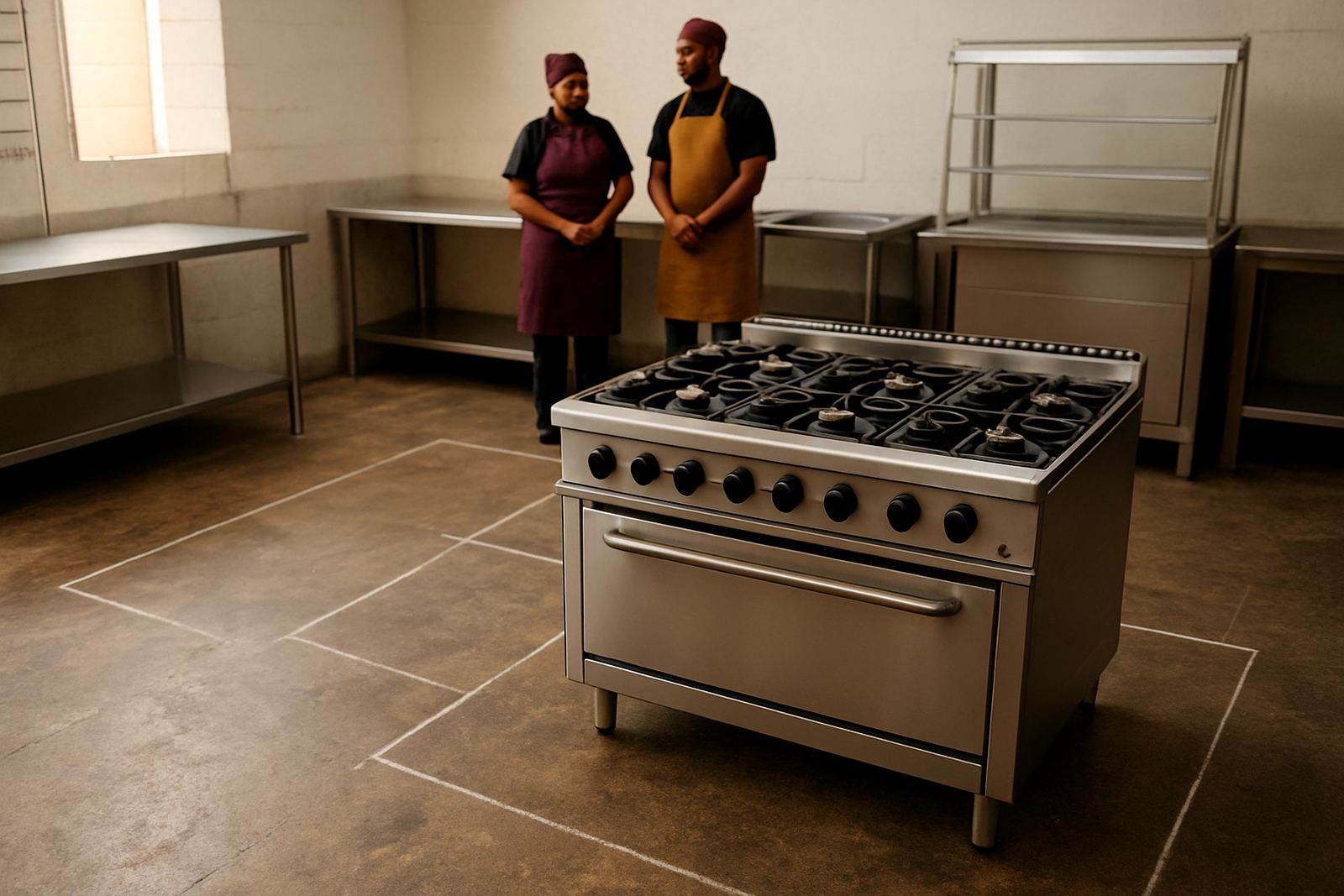 Gas Range Kitchen Spacing